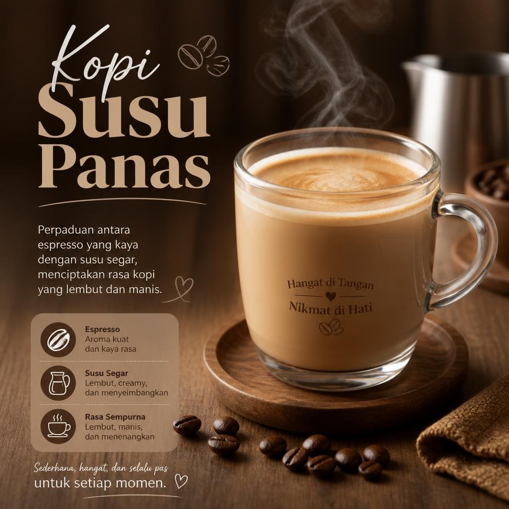 Kopi Susu Panas di RM Bumi Aki